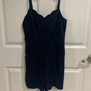 Market & Spruce Navy Romper